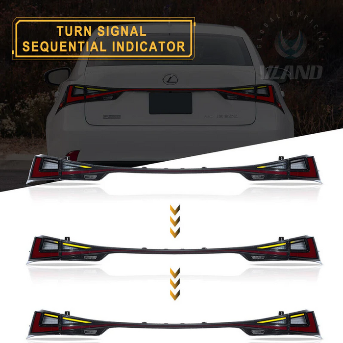 VLAND LED Taillights For 2014-2020 Lexus IS 250 350 200t 300h F Sport