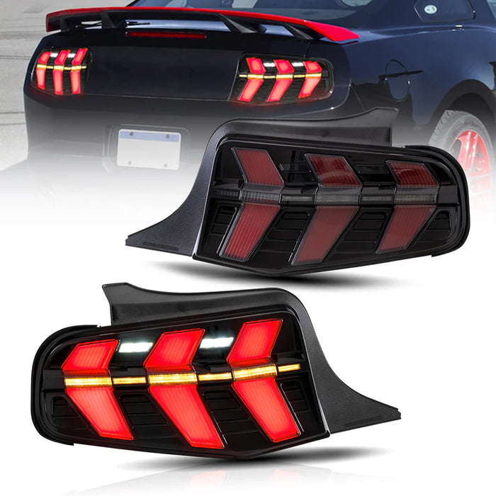 VLAND Full LED Tail Lights For Ford Mustang 2010-2012 With Start-up Animation Running lights