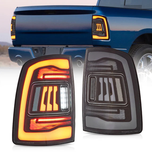 2009-2018 For Dodge RAM 1500 2500 3500 LED Taillights Amber Sequential Turn Signal