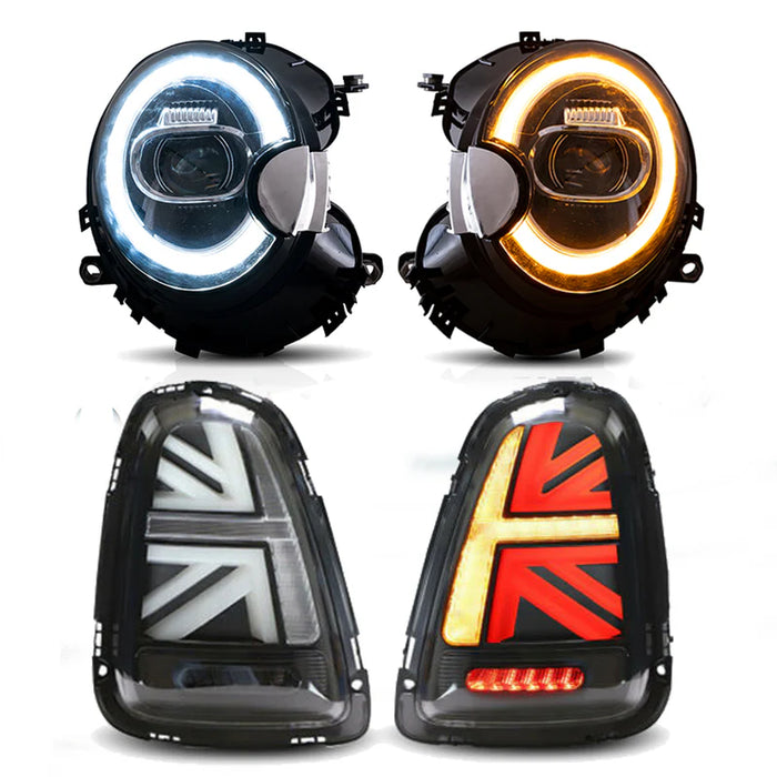 VLAND LED Headlights+Taillights For 2007-2013 Mini Cooper(Hatch) R56 R57 R58 R59