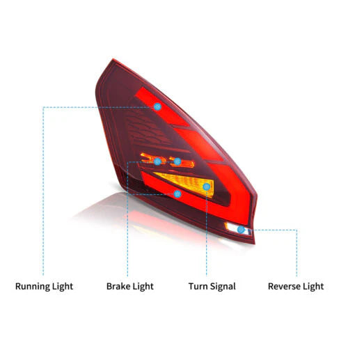 2009-2017 Ford Fiesta Hatchback LED Taillights Assembly