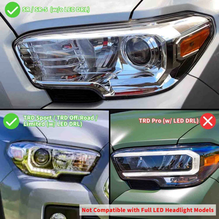 VLAND LED Matrix Projector Headlights For Toyota Tacoma N300 2015-2023