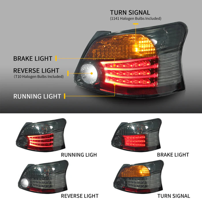 VLAND LED Taillights For 2006-2012 Toyota Yaris Sedan