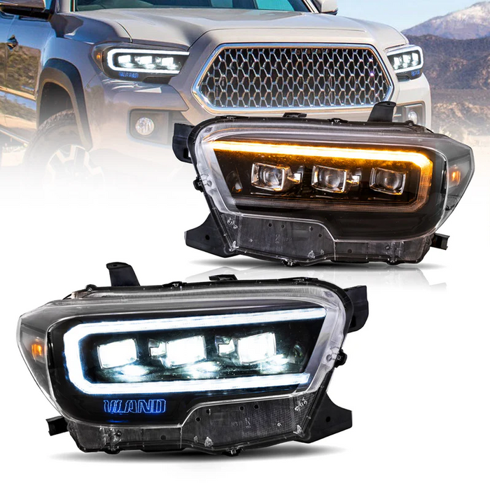 VLAND LED Matrix Projector Headlights For Toyota Tacoma N300 2015-2023