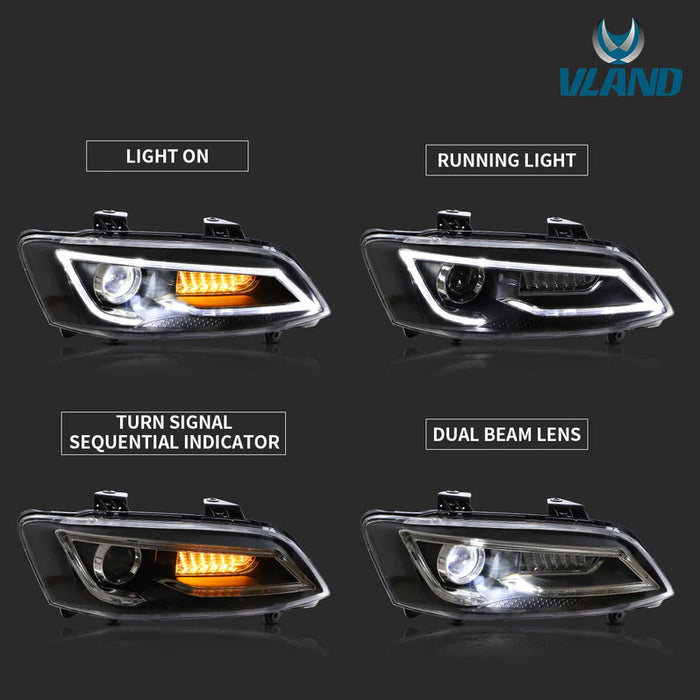 VLAND LED Headlights For 2006-2013 Holden Commodore VE