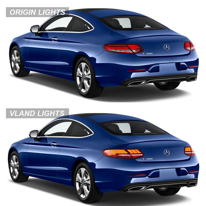 VLAND LED Taillights For 2017–2023 Mercedes-Benz C-Class Coupe/Cabriolet A205/C205 NOT FOR Sedan