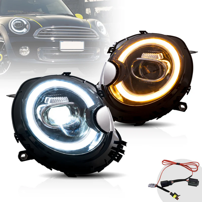 VLAND LED Projector Headlights For BMW Mini Cooper 2007-2013 R55 R56 R57 R58 R59 With Dynamic Animation[In Stock]