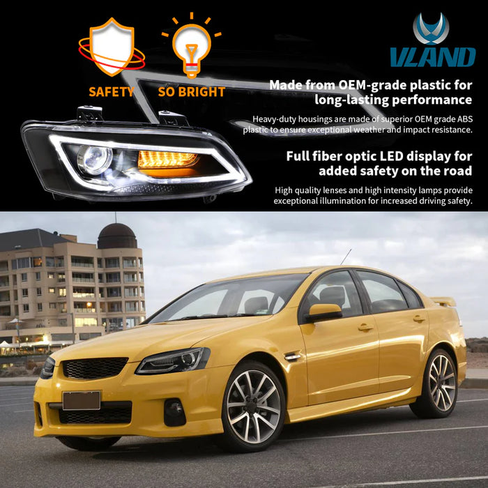 VLAND LED Headlights For 2006-2013 Holden Commodore VE