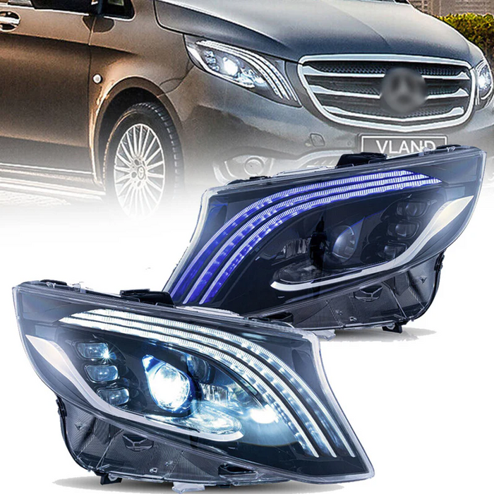 VLAND LED Headlights For 2016-2023 Mercedes Benz V-Class Metris/Vito W447