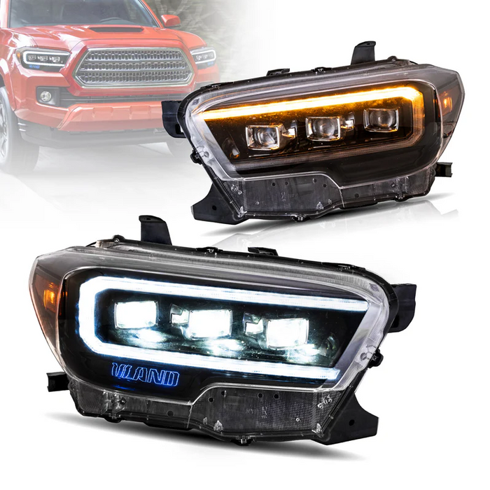 VLAND LED Matrix Projector Headlights For Toyota Tacoma N300 2015-2023