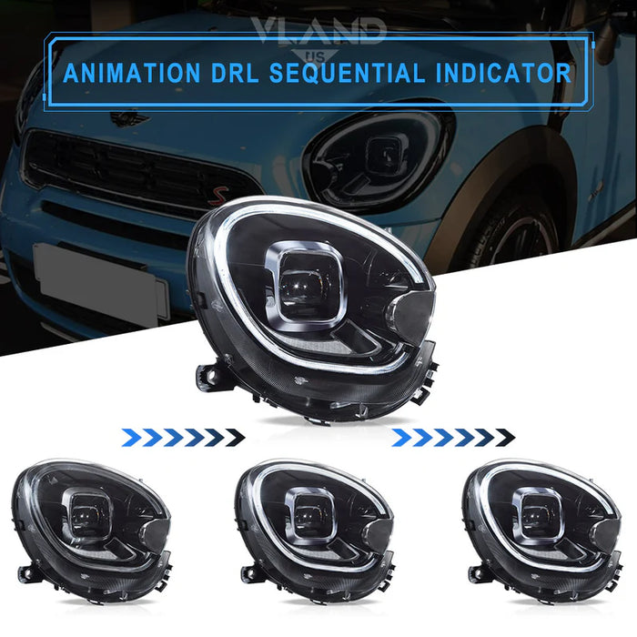 VLAND LED Headlights For 2010-2016 Bmw Mini Countryman R60