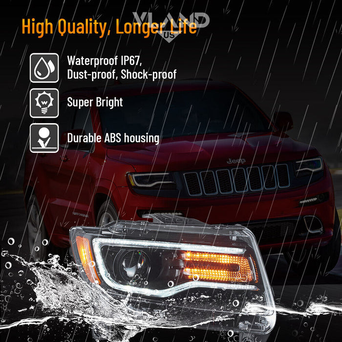 VLAND LED Headlights For 2011-2013 Jeep Grand Cherokee (WK2)