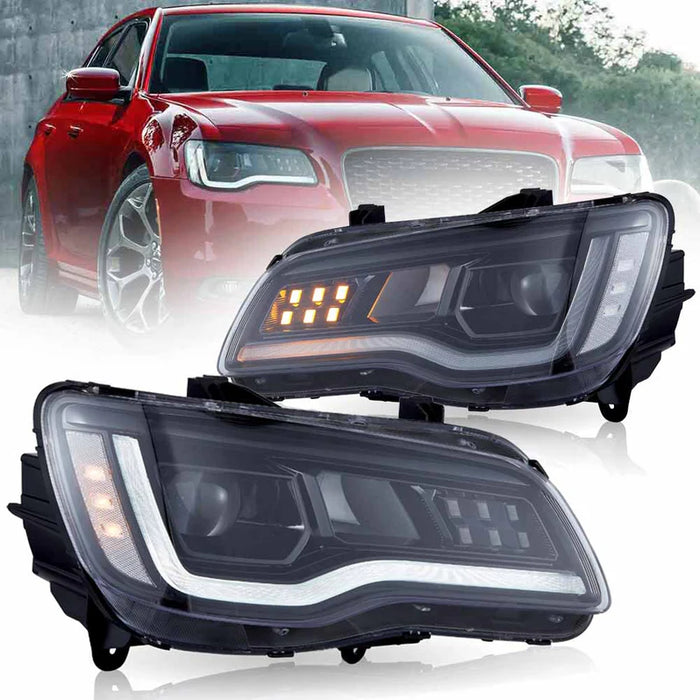 VLAND LED Projector Headlights For 2011–2023 Chrysler 300