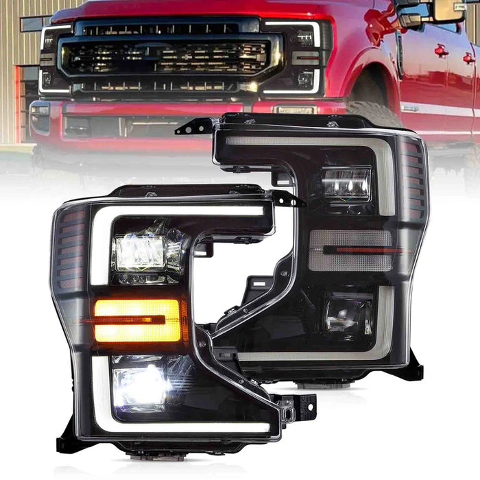 VLAND LED Headlights For 2020-2022 Ford F250 F350 F450 F550 Super Duty Halogen Models