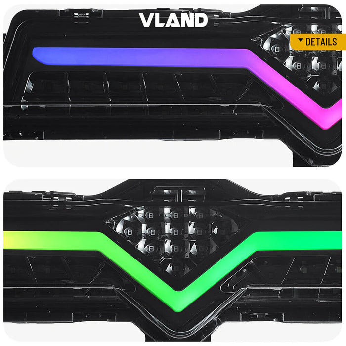 VLAND LED Rear Bumper Reverse Light Fog Lamp RGB Running Light For 2012-2021 Toyota 86 Scion Frs Subaru Brz