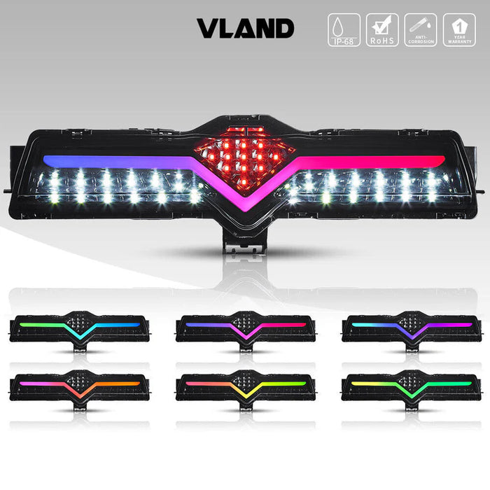 VLAND LED Rear Bumper Reverse Light Fog Lamp RGB Running Light For 2012-2021 Toyota 86 Scion Frs Subaru Brz