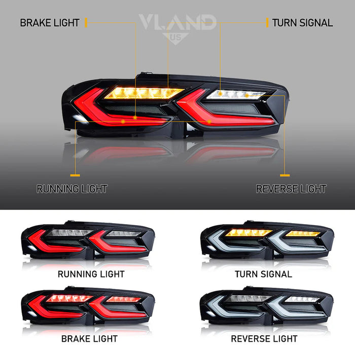 VLAND LED Taillights For 2019-2024 Chevrolet Camaro