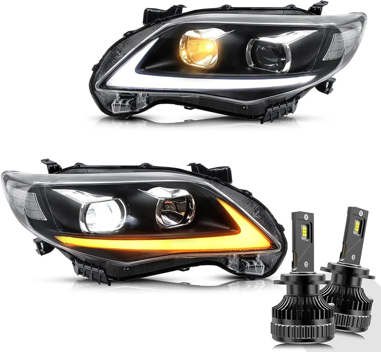 VLAND LED Headlights  For Toyota Corolla 2011 2012 2013 (Bulbs are not included)