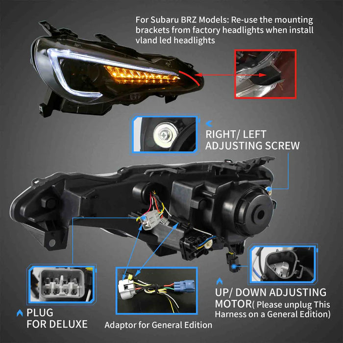 VLAND LED Taillights & Headlights For 2012-2020 Toyota 86 GT86, Subaru BRZ, Scion FRS