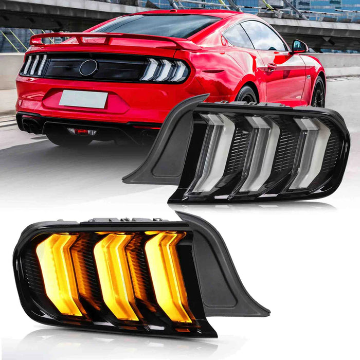 VLAND GT Five Model Full LED Taillights For Ford Mustang 2015-2019 (Can Fit For US/Euro Models)