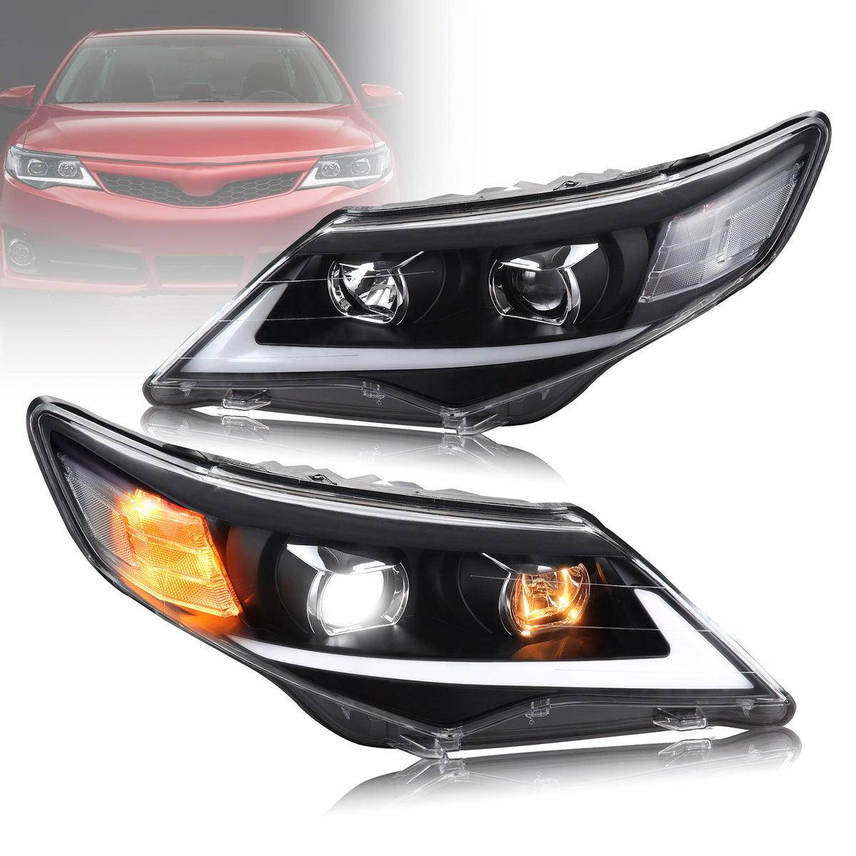 VLAND Projector Headlights For Toyota Camry 2012-2014（Fit For