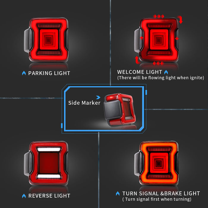 Jeep Wrangler Headlights and Tail Lights