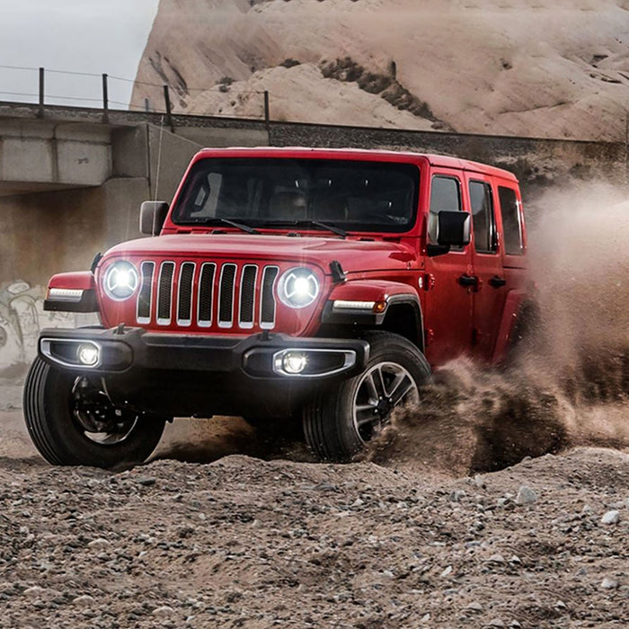 Jeep Wrangler Headlights and Tail Lights