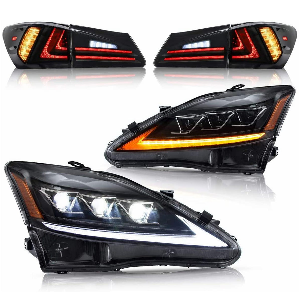 VLAND LED Headlights and Tail Lights for Lexus IS250 IS350 2006-2012 I ...