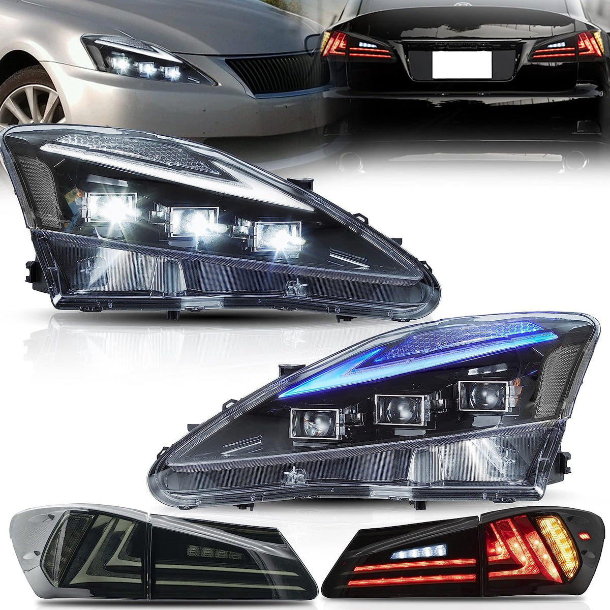 VLAND LED Headlights and Tail Lights For Lexus IS250/IS250C